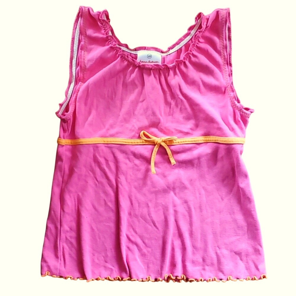 Hanna Andersson Gorls Sleeveless Pink Top Size 120